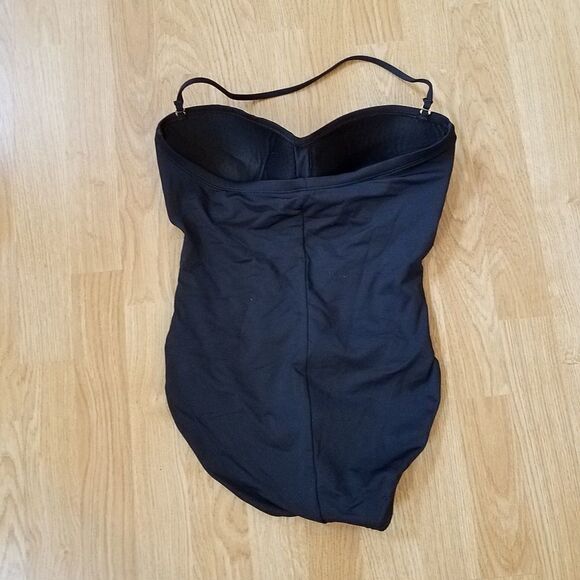 La Blanca Twist Front Bandeau One Piece sz 8 - Picture 4 of 6